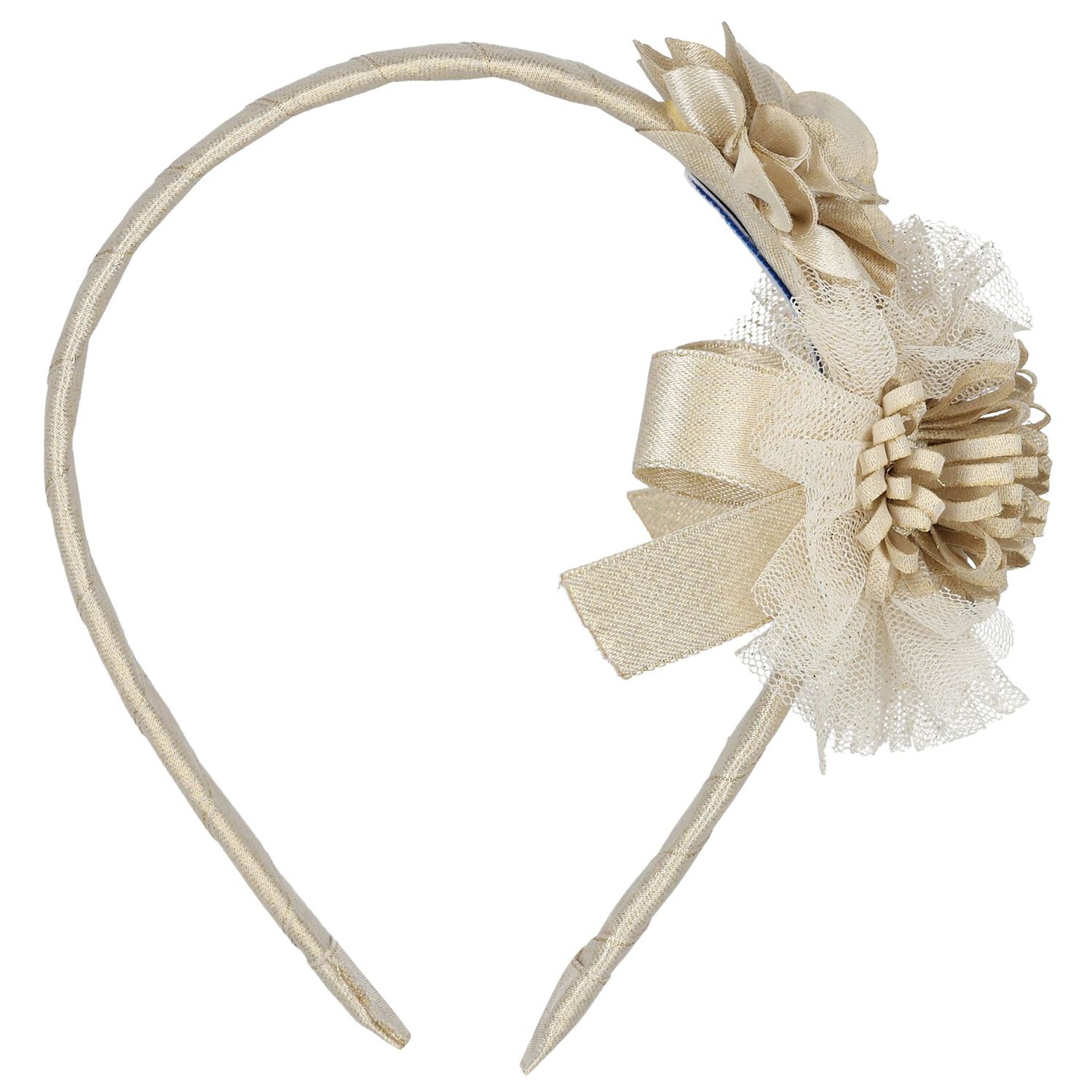 Girls Ivory Flower Headband, 1, hi-res