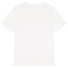 تيشيرت بالشعار باللون الأبيض للأولاد, 1, hi-res