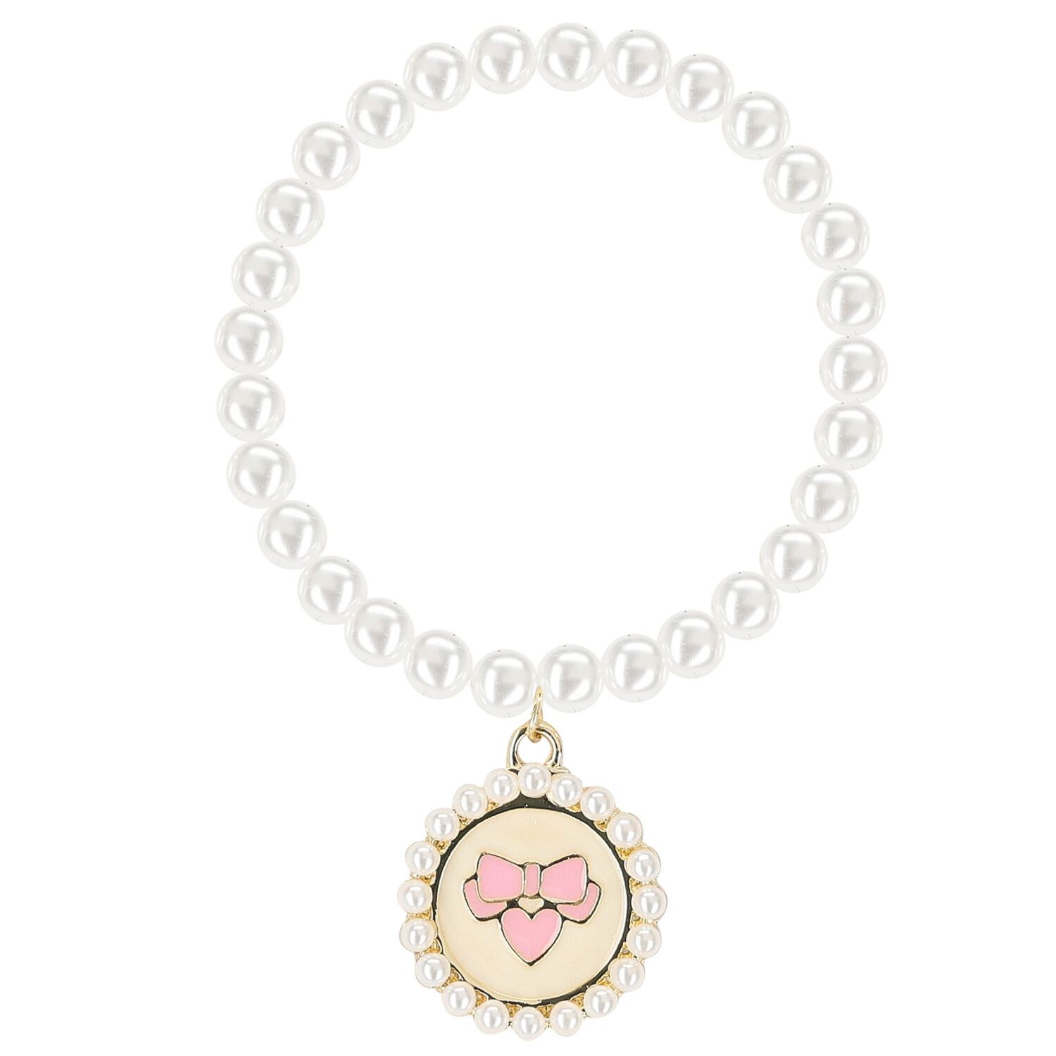 Girls Silver & Pink Bracelets ( 5-Pack ), 1, hi-res