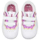 Younger Girls White & Pink Trolls Carina 2.0 Trainers, 1, hi-res