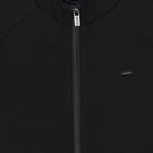 Younger Boys Black Zip Up Top, 1, hi-res