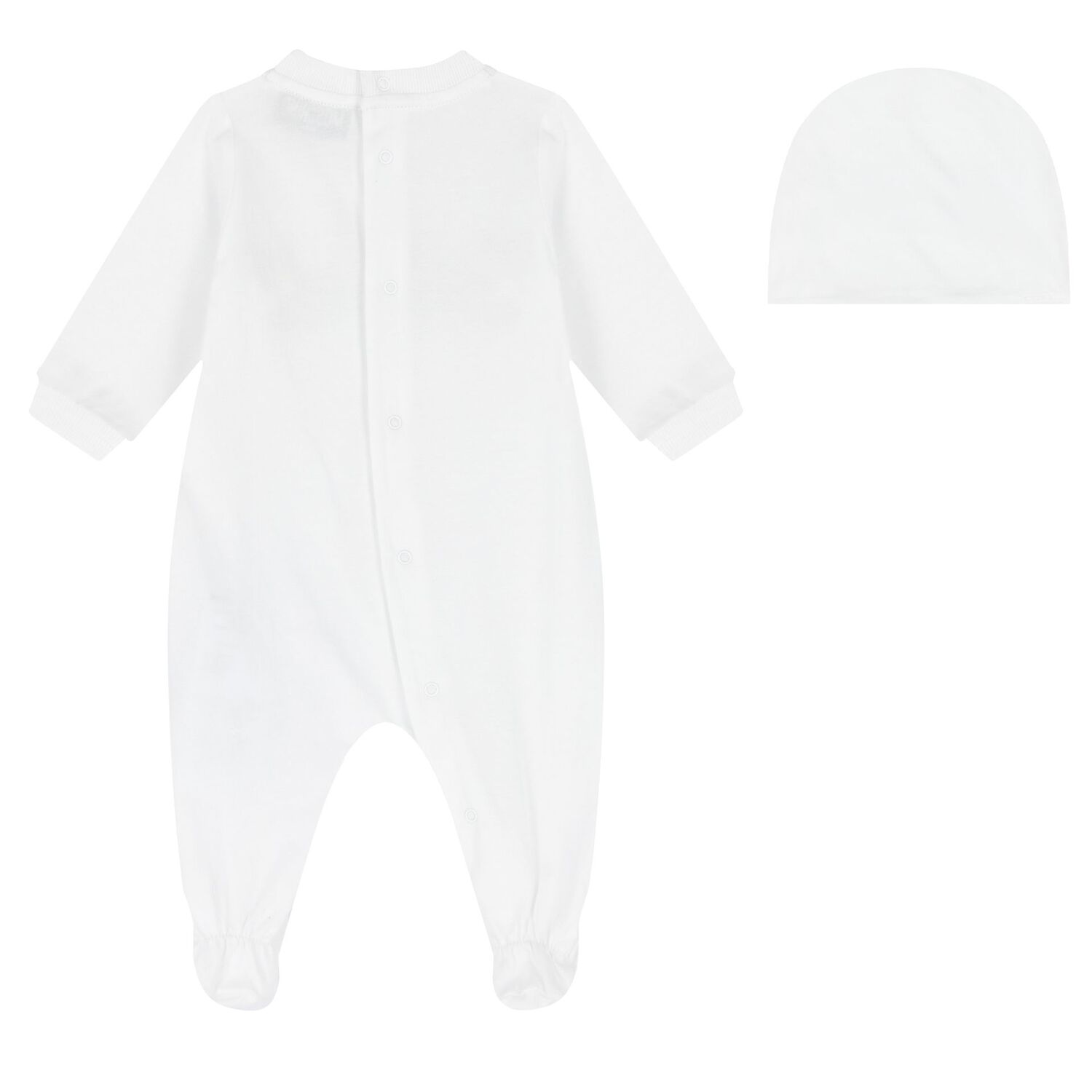 White Teddy Bear Logo Babygrow Gift Set, 3, hi-res