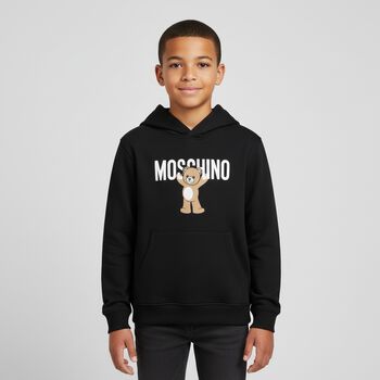 سويت شيرت بالشعار بطبعه تيدى بير باللون الاسود