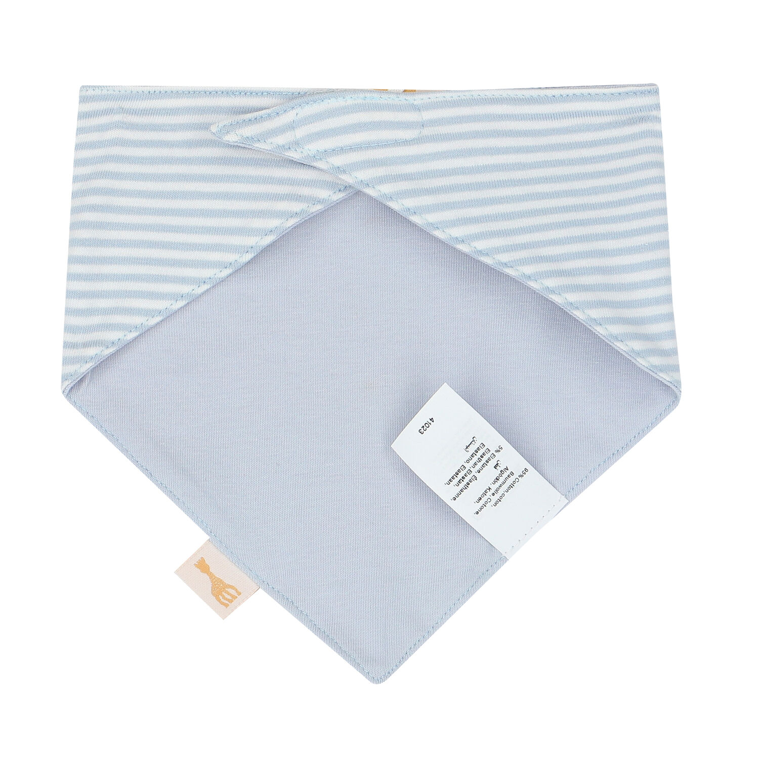 Blue & White Logo Baby Bib, 2, hi-res