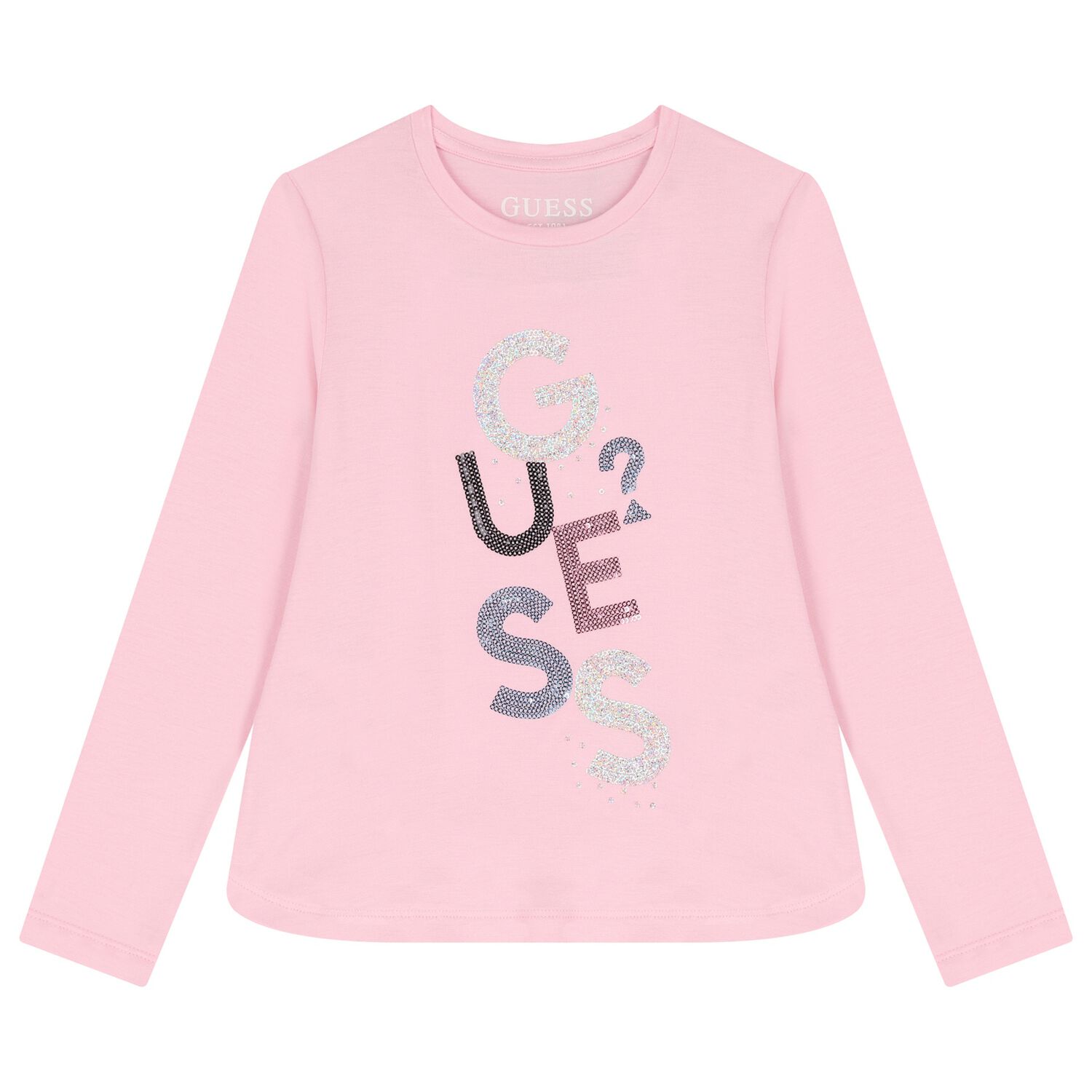 Girls Pink Logo Long Sleeve Top, 1, hi-res image number null
