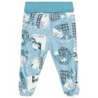 Baby Boys Ivory & Blue Trousers Set, 2, hi-res
