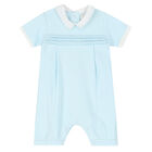 Baby Boys Blue Romper, 1, hi-res