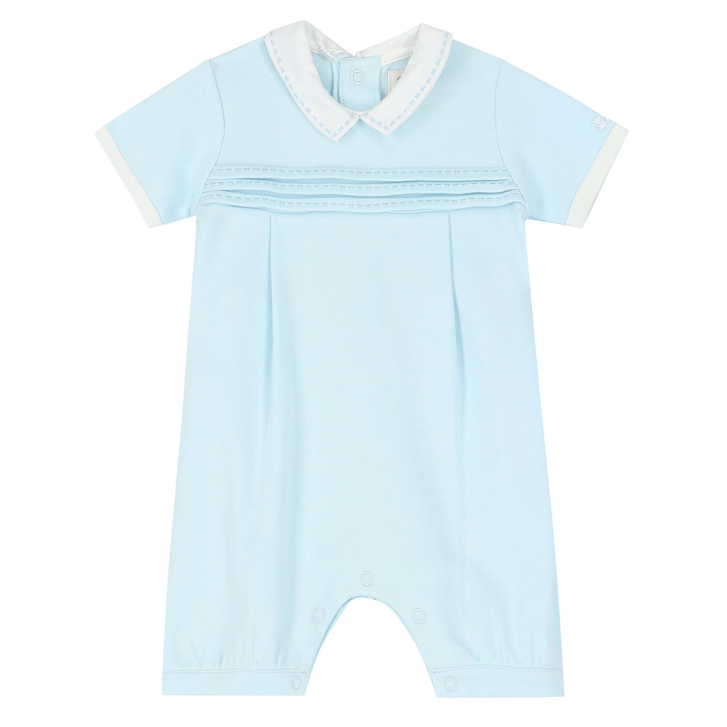 Baby Boys Blue Romper, 1, hi-res