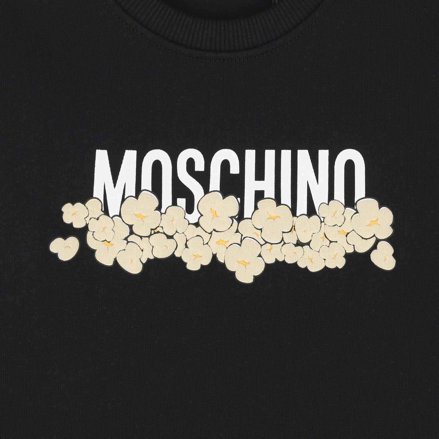 Girls Black Popcorn Logo Dress, 4, hi-res