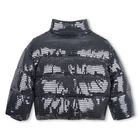 Girls Grey Disco Ball Padded Puffer Jacket, 1, hi-res