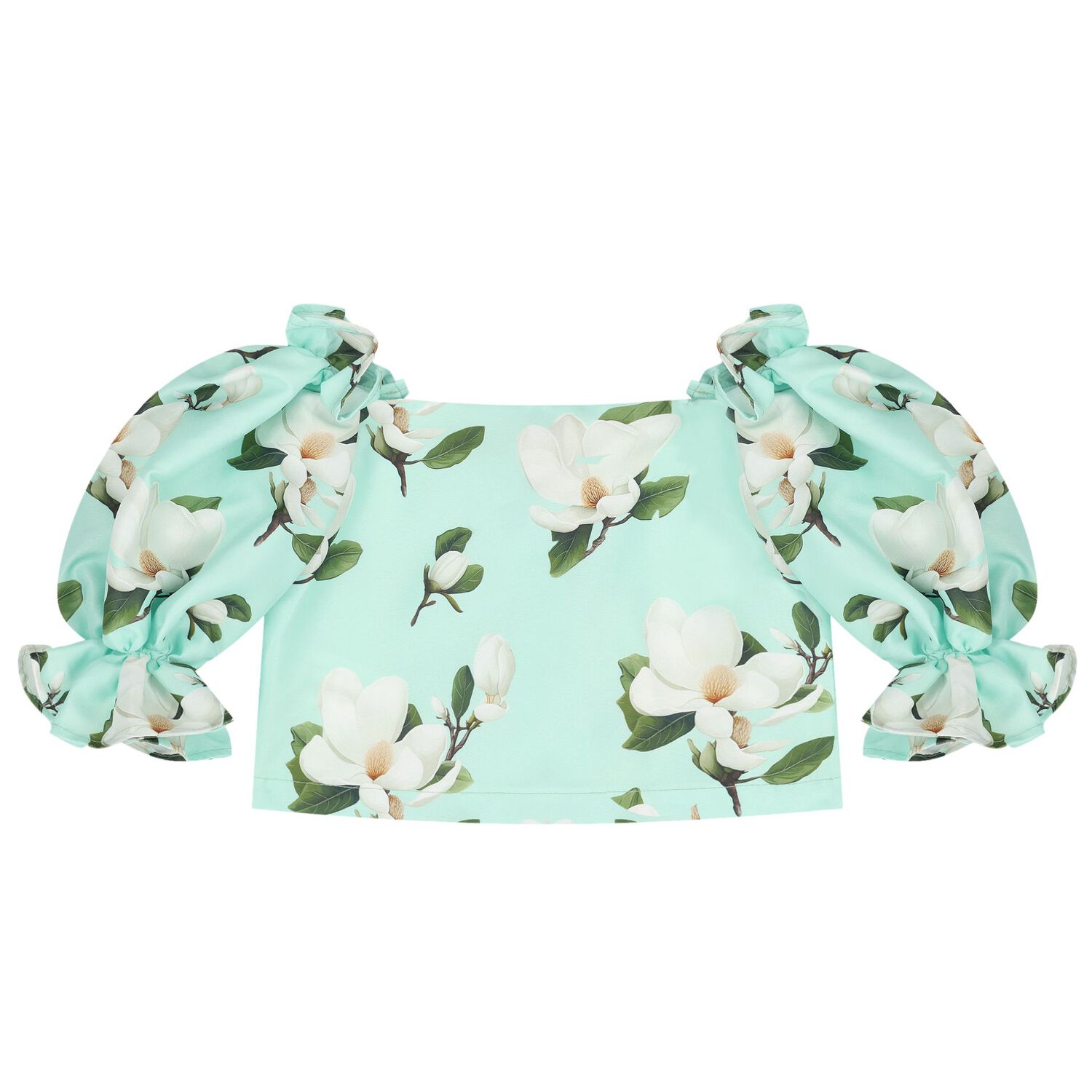Girls Green Floral Skirt Set, 1, hi-res