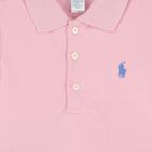 Baby Girls Pink Logo Polo Romper, 3, hi-res