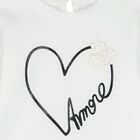 Girls White Cotton Top, 1, hi-res