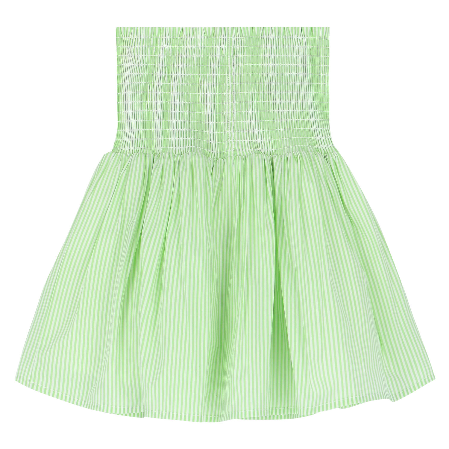 Girls Green & White Striped Skirt, 1, hi-res image number null
