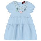 فستان بالشعار باللون الأزرق , 2, hi-res