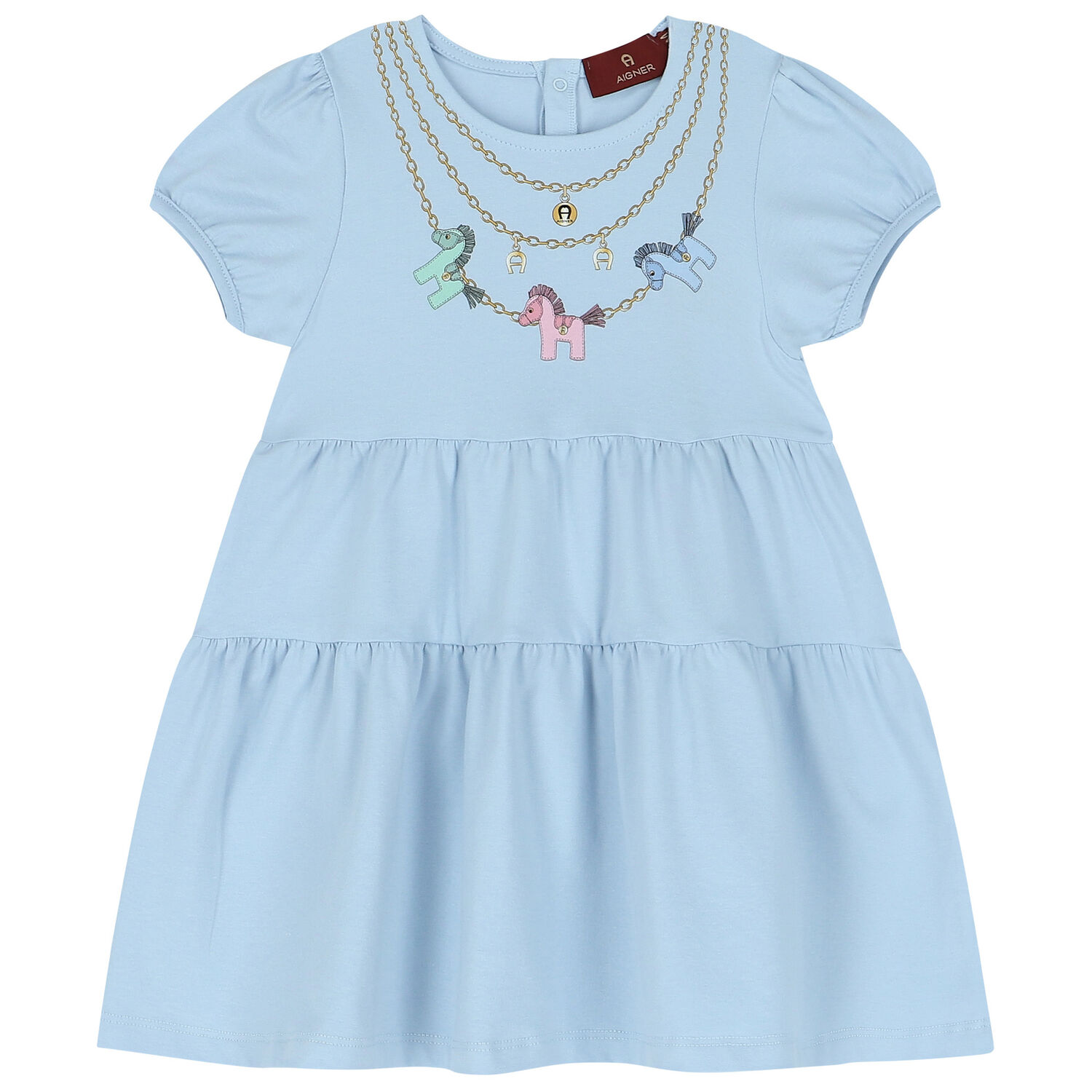 فستان بالشعار باللون الأزرق , 2, hi-res