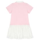 فستان للبنات باللونين الوردي والعاجي مع شعار, 2, hi-res