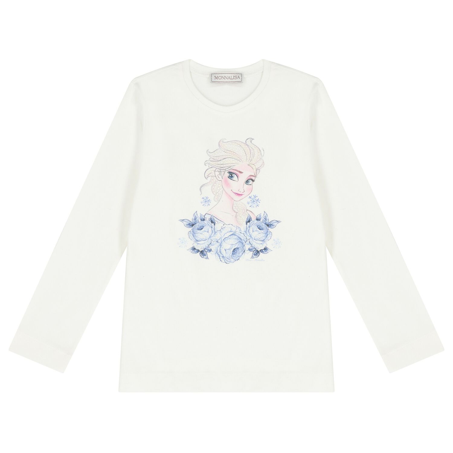 Girls White Disney Logo Long Sleeve Top, 1, hi-res image number null
