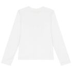 Girls White & Red Ruffled Tracksuit Set, 1, hi-res