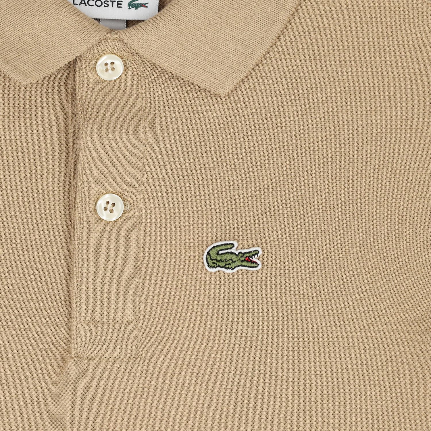 Boys Beige Logo Polo Shirt, 8, hi-res