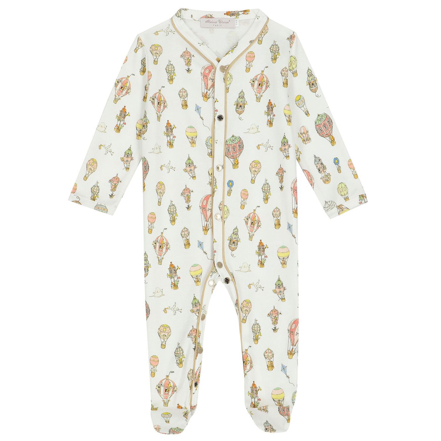 طقم هدية أفرول بطبعة بالون الهواء باللون الأبيض, 1, hi-res image number null