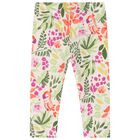 طقم ليجنز باللون البرتقالي والعاجي للبنات, 1, hi-res