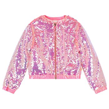 Girls Pink Sequin Jacket