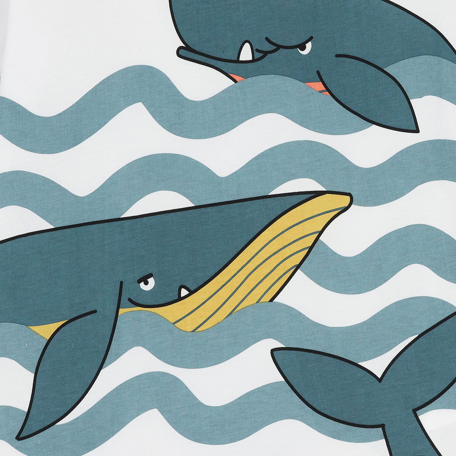 Boys White Whale T-Shirt, 1, hi-res