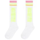 Girls Pink & White Logo Socks ( 2-Pack ), 1, hi-res