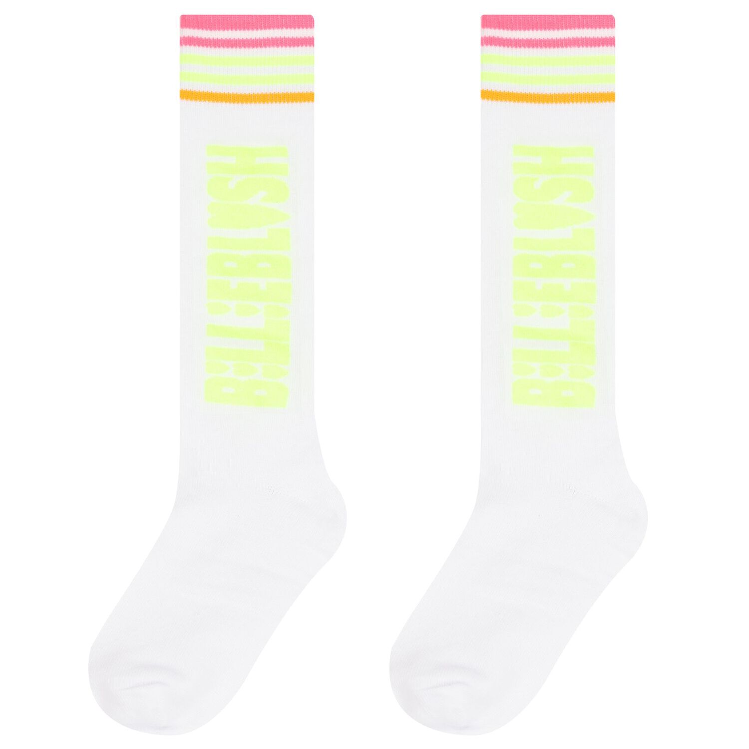Girls Pink & White Logo Socks ( 2-Pack ), 1, hi-res image number null