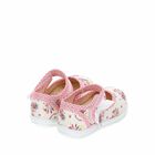 حذاء بالزهور باللون الابيض والوردى للبنات, 1, hi-res