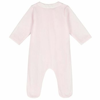 Baby Girls Pink Cotton Babygrow