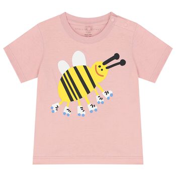 Younger Girls Pink Bee T-Shirt