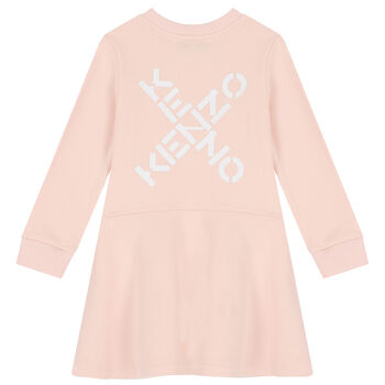 Girls Pink Logo Dress