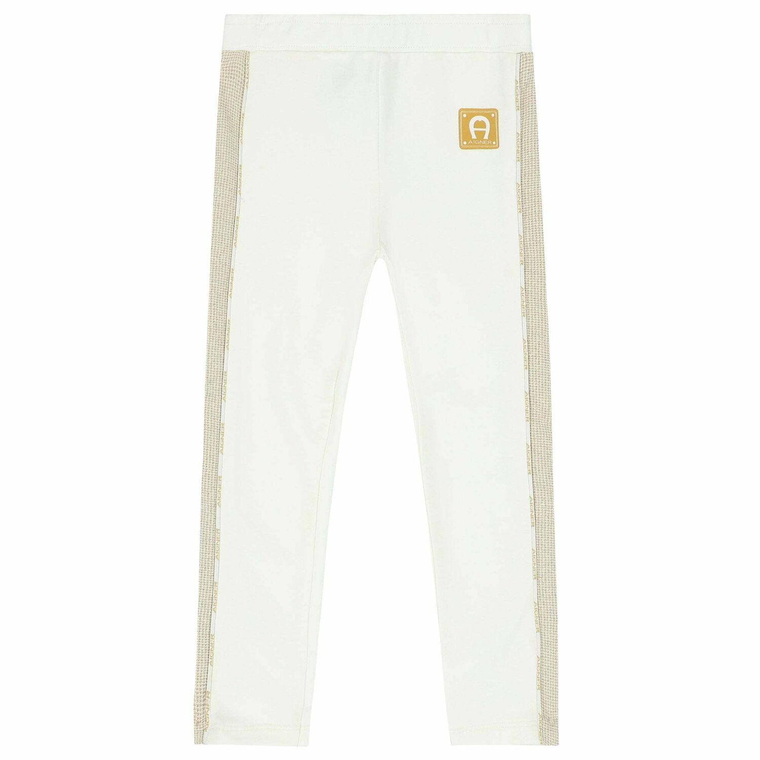Girls Ivory Logo Trousers, 1, hi-res image number null