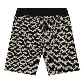 Baby Boys Black & Beige Shorts