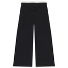 Girls Black Logo Trousers, 1, hi-res