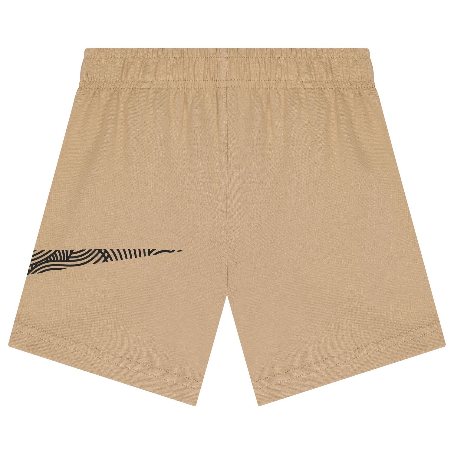 Boys White & Beige Logo Shorts Set, 1, hi-res