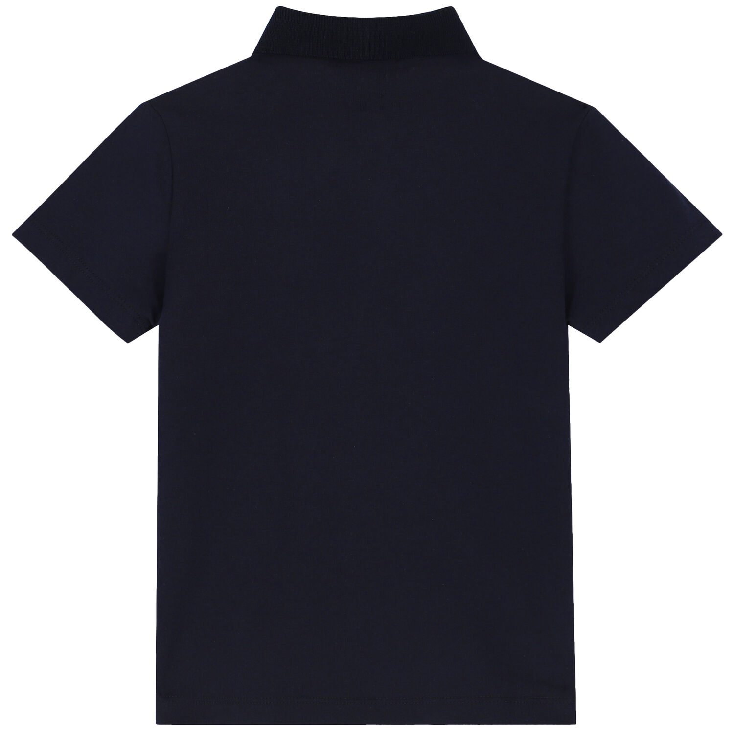 Boys Navy Blue & Beige Logo Geo Map Polo Shirt, 2, hi-res