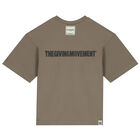 Oversized Beige Logo T-Shirt, 3, hi-res