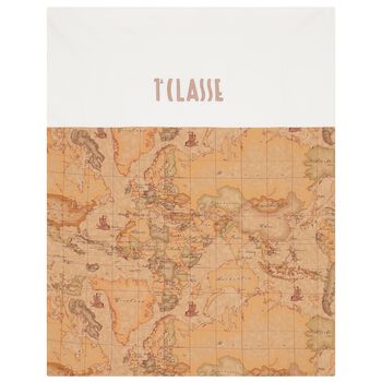 Ivory & Beige Geo Map Baby Blanket
