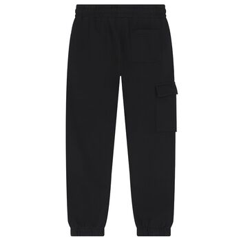 Boys Black Logo Joggers