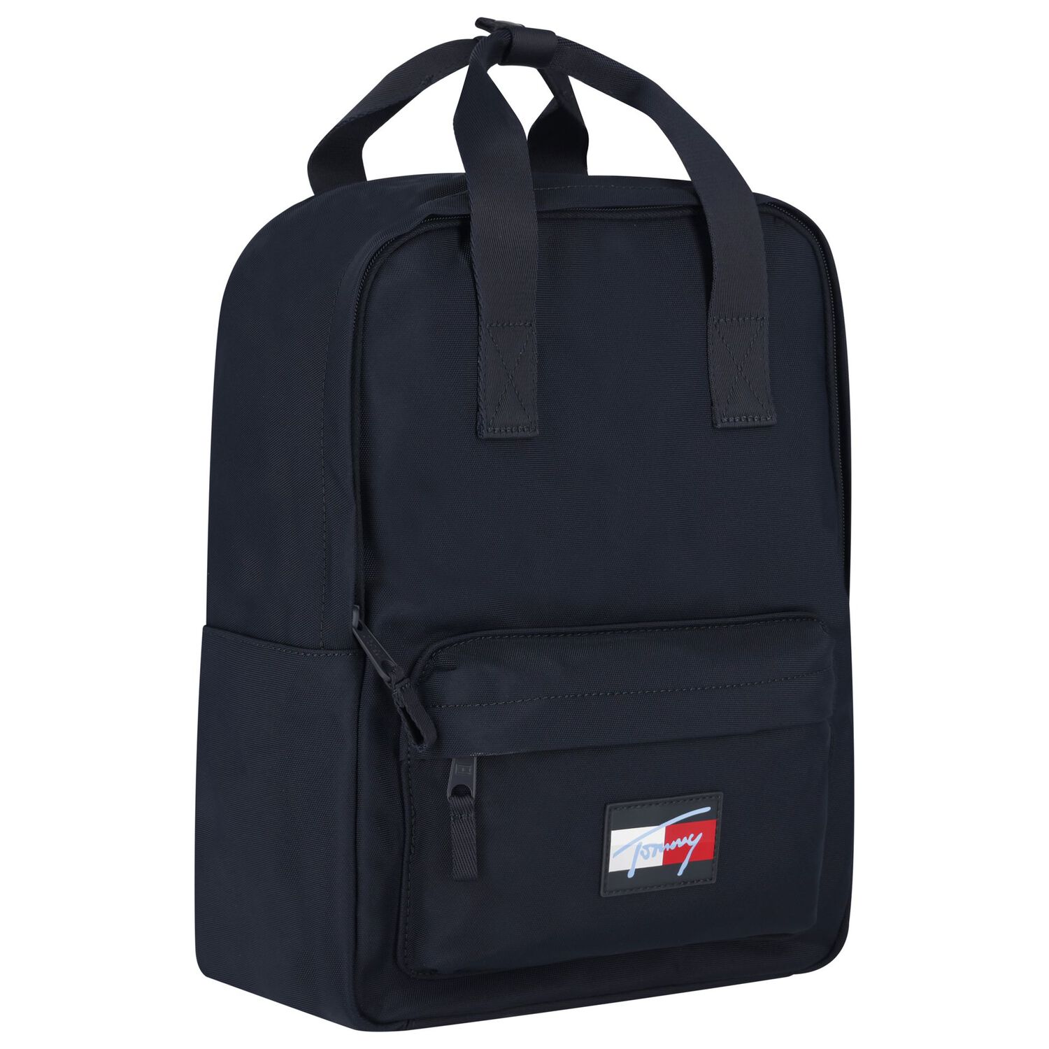 Boys Navy Blue Logo Backpack, 1, hi-res