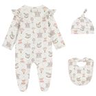 Baby Girls Pink & White Carousel & Hot Air Balloon Babygrow Gift Set, 1, hi-res