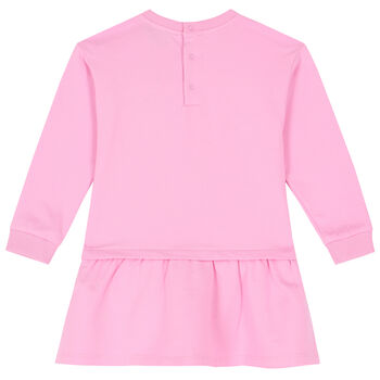 Younger Girls Pink Bear Logo Dress