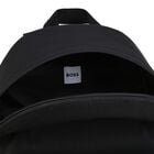 Boys Black Logo Backpack ( 42cm ), 1, hi-res