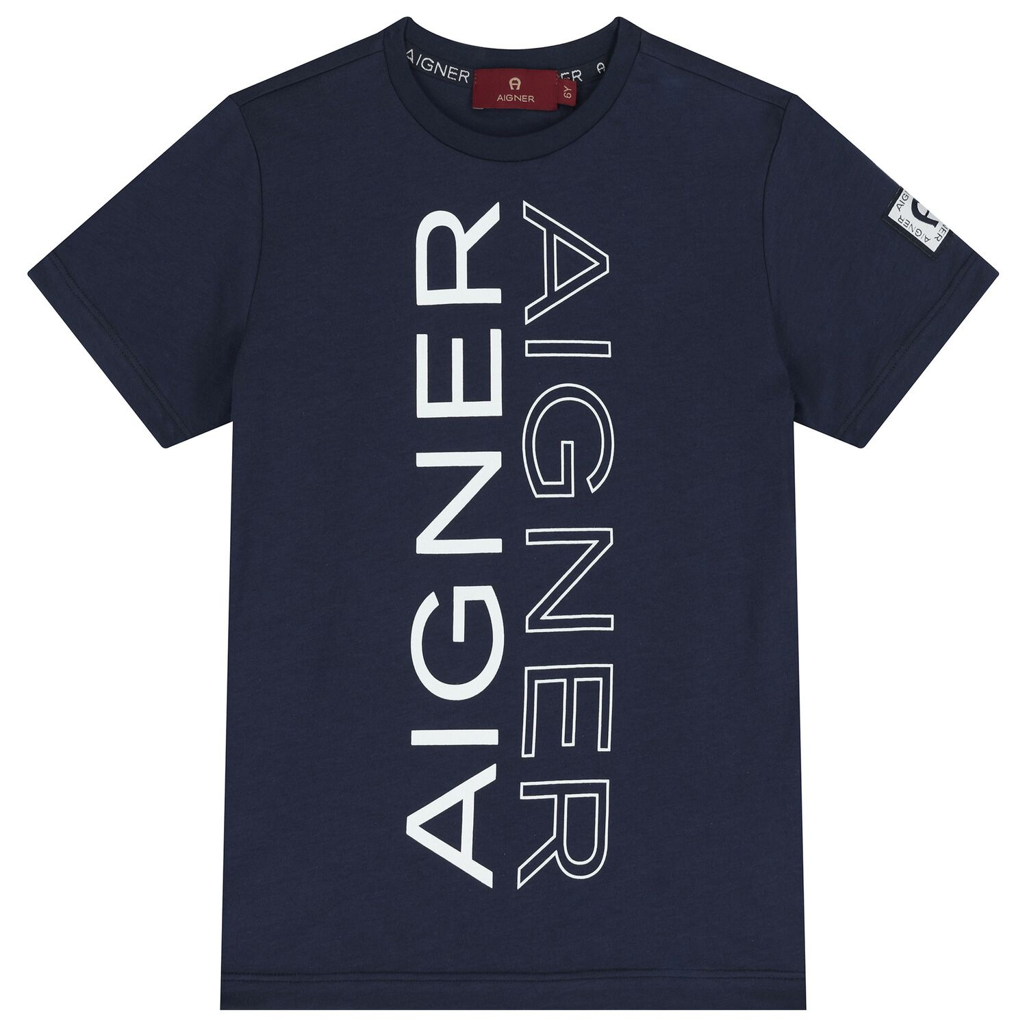 Boys Navy Blue Logo T-Shirt, 2, hi-res