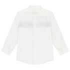 Boys White Logo Shirt, 1, hi-res
