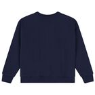 Boys Navy Blue Polo Bear Sweatshirt, 1, hi-res