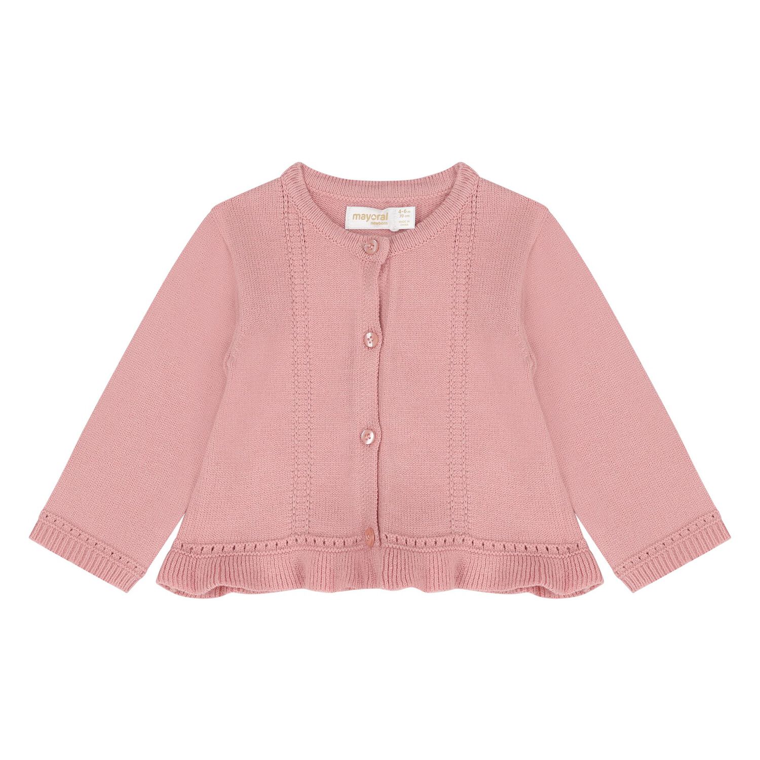 طقم تنورة بنات باللون العاجي والوردي, 1, hi-res